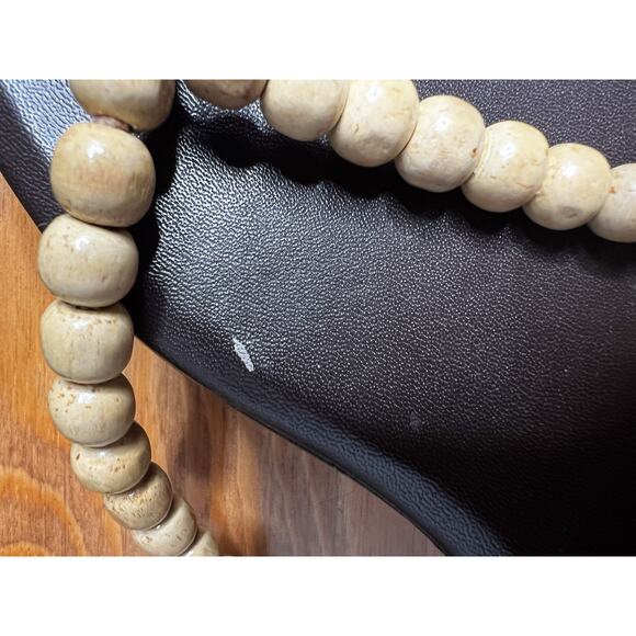 NEW Jeffrey Campbell Xeniah Sandals Size 8 Natural Beaded Lace Up Boho Flats - Picture 9 of 10